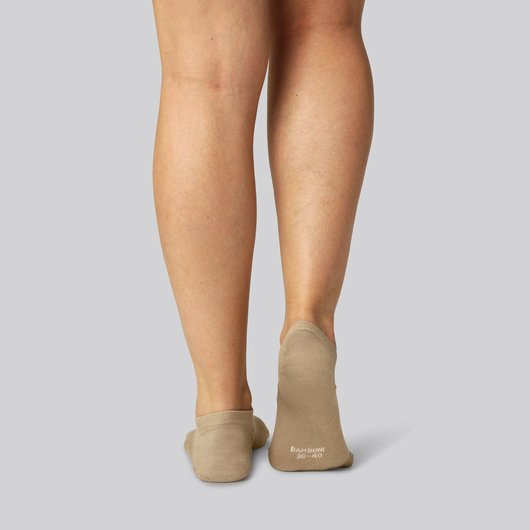 Bamboe sokjes in beige voor dames