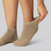 Bamboe enkelsokken in beige voor dames