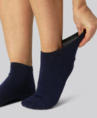 Bamboe enkelsokken in marineblauw voor dames