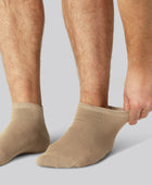 Bamboe enkelsokken in beige voor heren