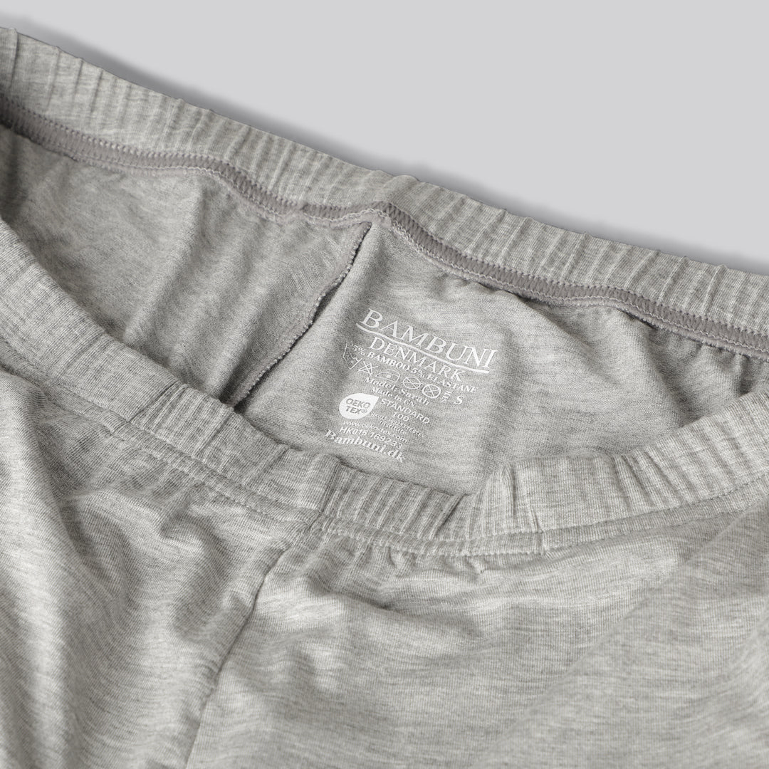 Bamboe nachtshorts in lichtgrijs voor dames