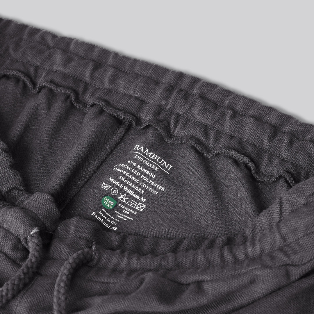 Bamboe shorts in antracietgrijs voor heren