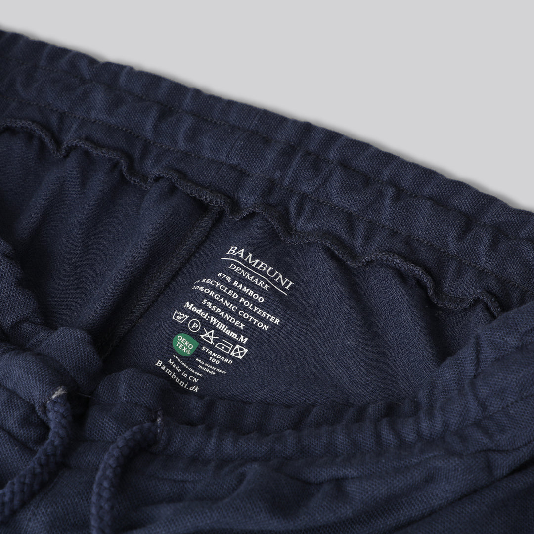 Bamboe shorts in marineblauw voor heren