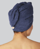 Bamboe haarturban in marineblauw