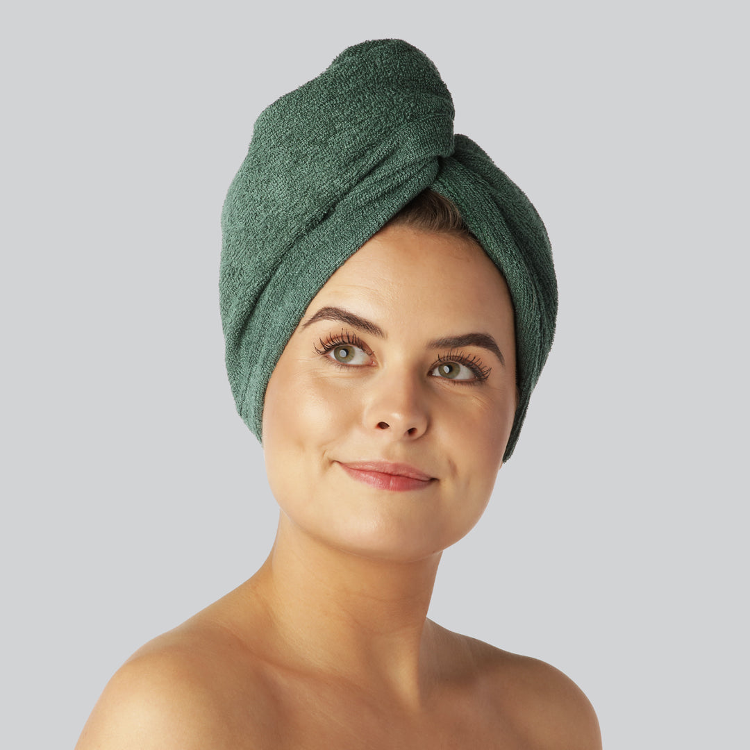 Bamboe haarturban in groen