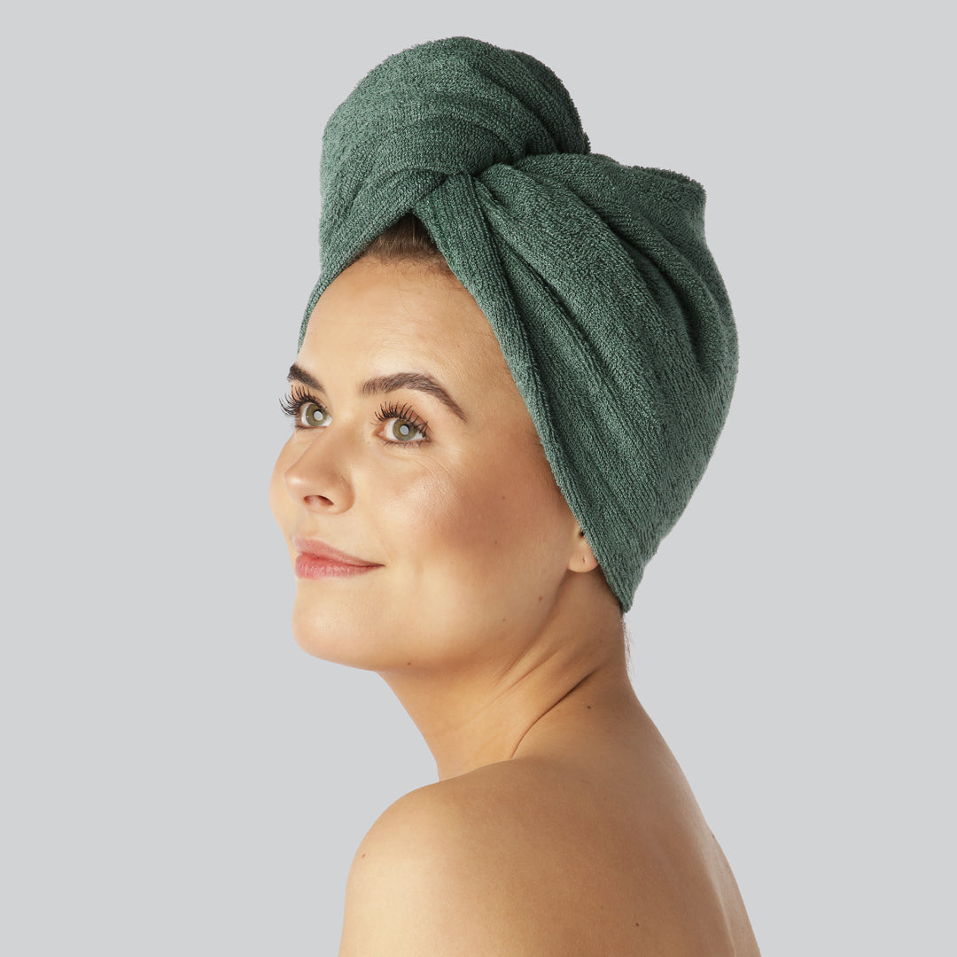 Bamboe haarturban in groen