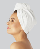 Bamboe haarturban in het wit