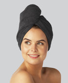 Bamboe haarturban in zwart