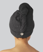 Bamboe haarturban in zwart