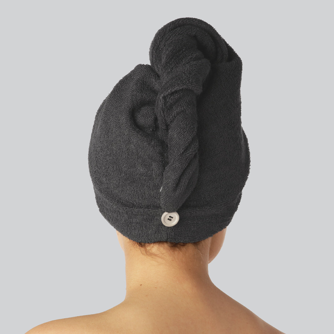 Bamboe haarturban in zwart