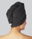 Bamboe haarturban in zwart