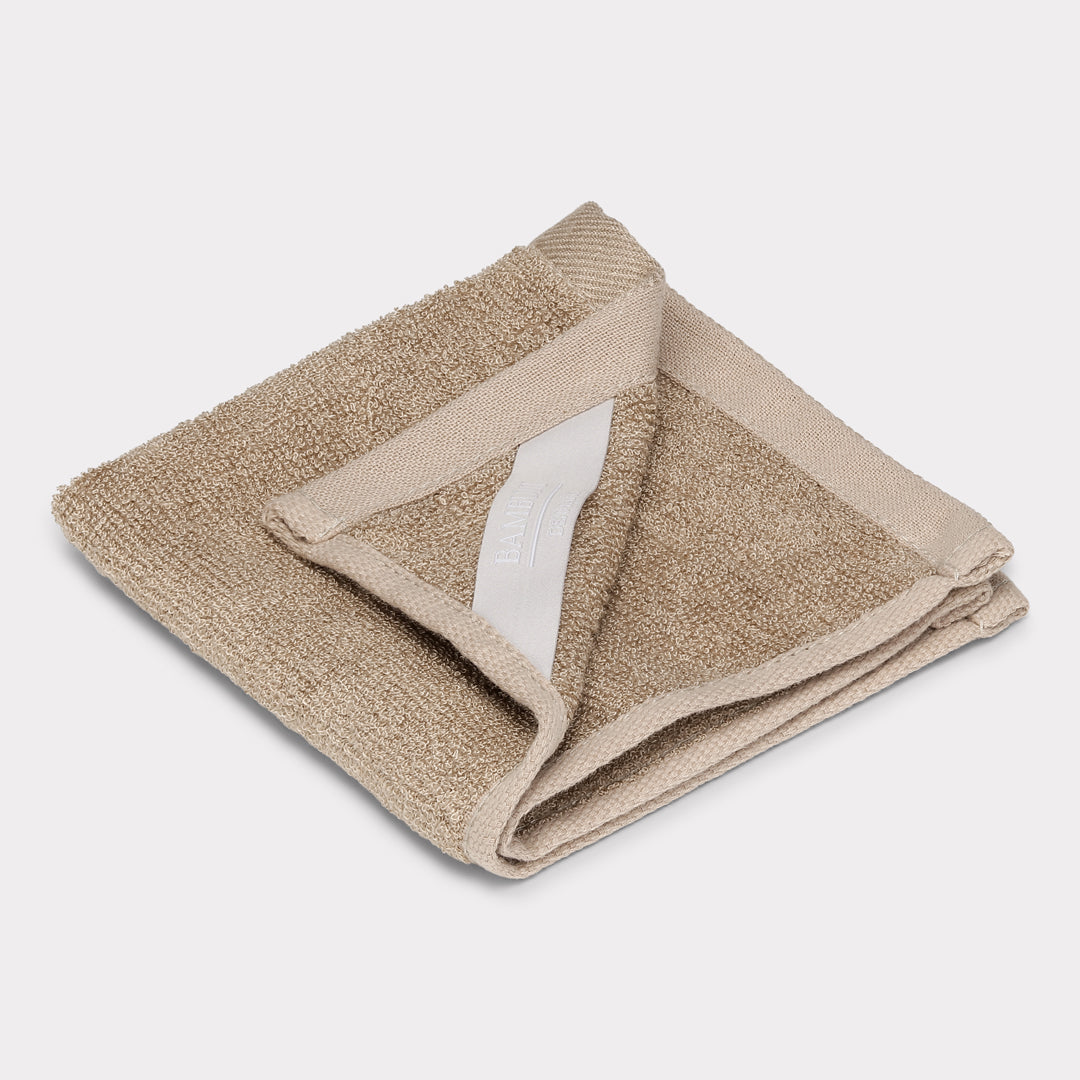 Bambuni washandje in zandkleur 25x25