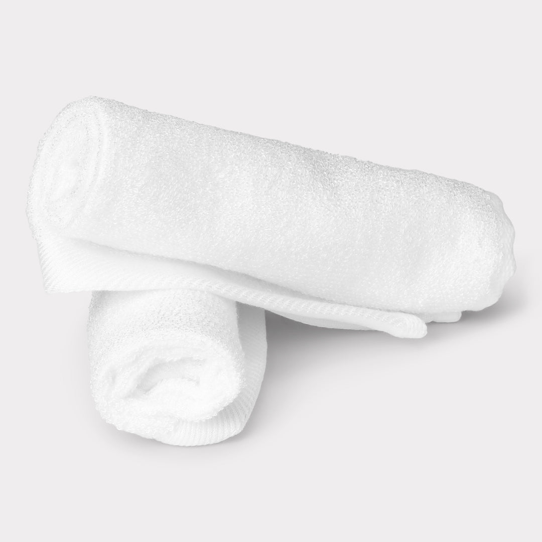 Bambuni washandje in wit 25x25