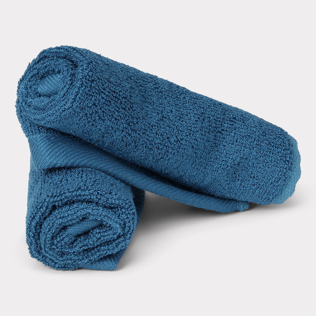 Bambuni washandje in petrolkleur 25x25