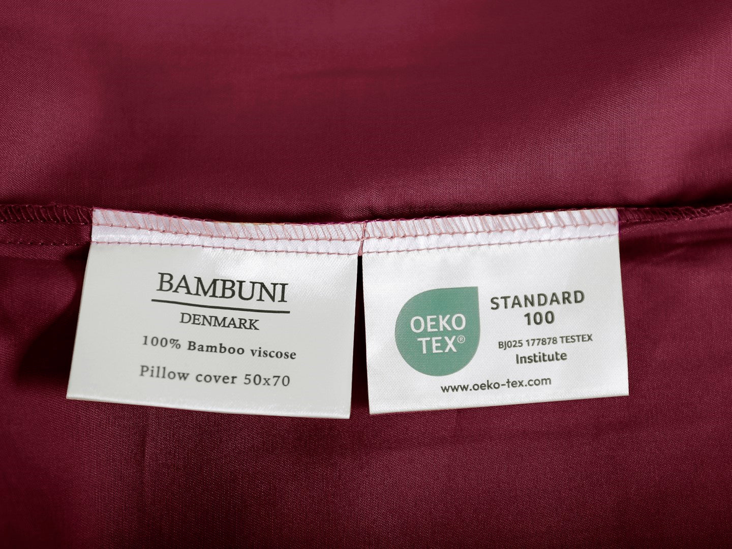 Bambus pudebetræk i bordeaux